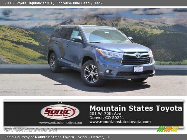 2016 Toyota Highlander XLE in Shoreline Blue Pearl