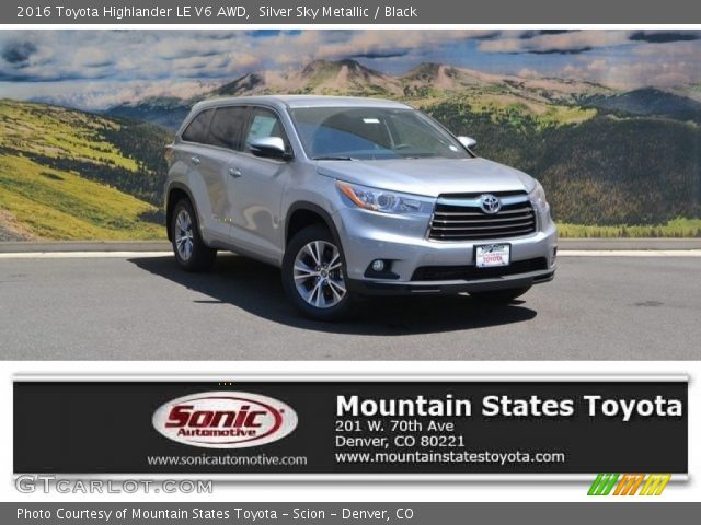 2016 Toyota Highlander LE V6 AWD in Silver Sky Metallic