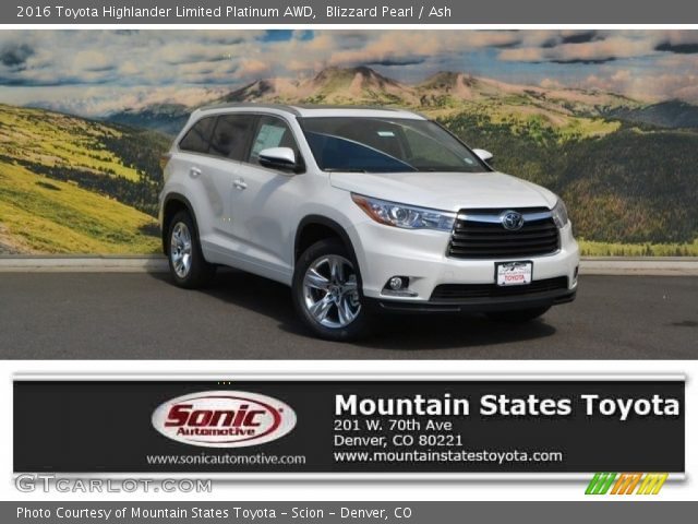 2016 Toyota Highlander Limited Platinum AWD in Blizzard Pearl