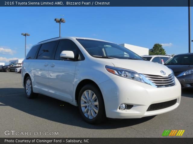 2016 Toyota Sienna Limited AWD in Blizzard Pearl