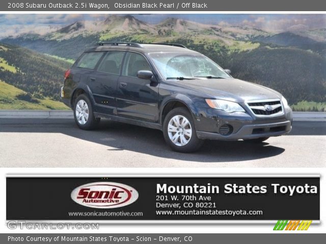 2008 Subaru Outback 2.5i Wagon in Obsidian Black Pearl