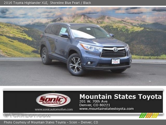 2016 Toyota Highlander XLE in Shoreline Blue Pearl