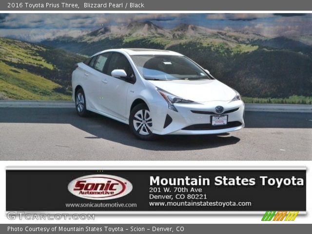 2016 Toyota Prius Three in Blizzard Pearl