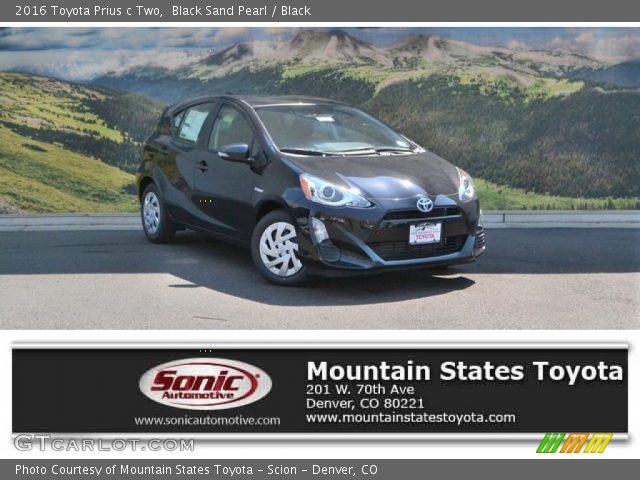 2016 Toyota Prius c Two in Black Sand Pearl