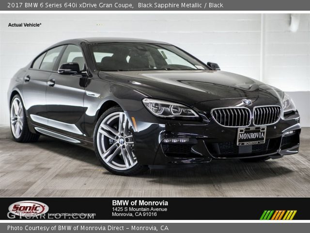 2017 BMW 6 Series 640i xDrive Gran Coupe in Black Sapphire Metallic