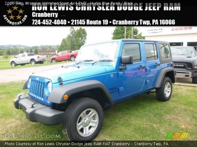 2016 Jeep Wrangler Unlimited Sport 4x4 RHD in Hydro Blue Pearl