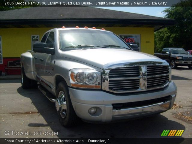 2006 Dodge Ram 3500 Laramie Quad Cab Dually in Bright Silver Metallic