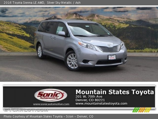 2016 Toyota Sienna LE AWD in Silver Sky Metallic