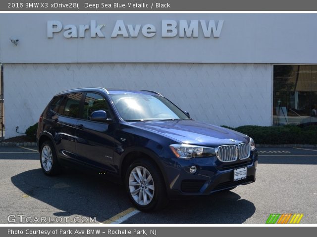 2016 BMW X3 xDrive28i in Deep Sea Blue Metallic