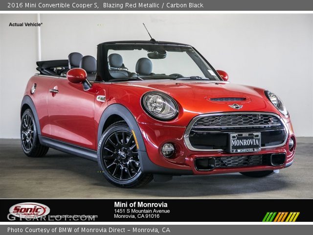 2016 Mini Convertible Cooper S in Blazing Red Metallic