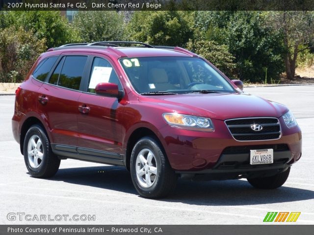 2007 Hyundai Santa Fe GLS in Dark Cherry Red
