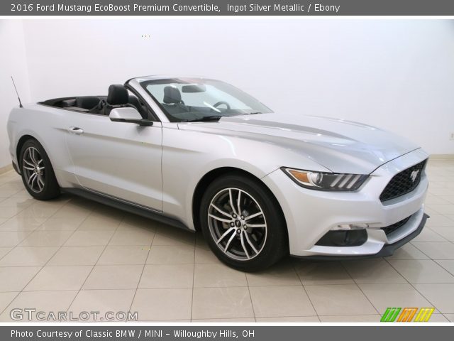 2016 Ford Mustang EcoBoost Premium Convertible in Ingot Silver Metallic