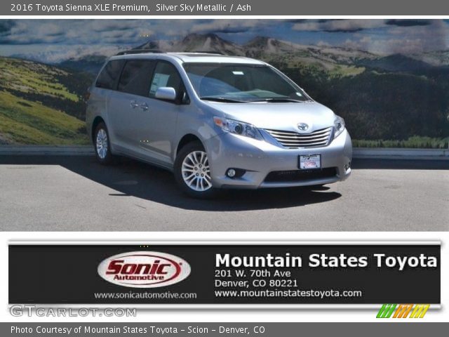 2016 Toyota Sienna XLE Premium in Silver Sky Metallic