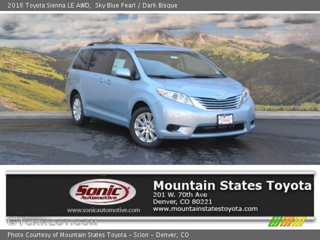 2016 Toyota Sienna LE AWD in Sky Blue Pearl