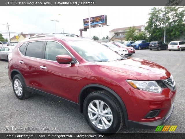 2016 Nissan Rogue SV AWD in Cayenne Red
