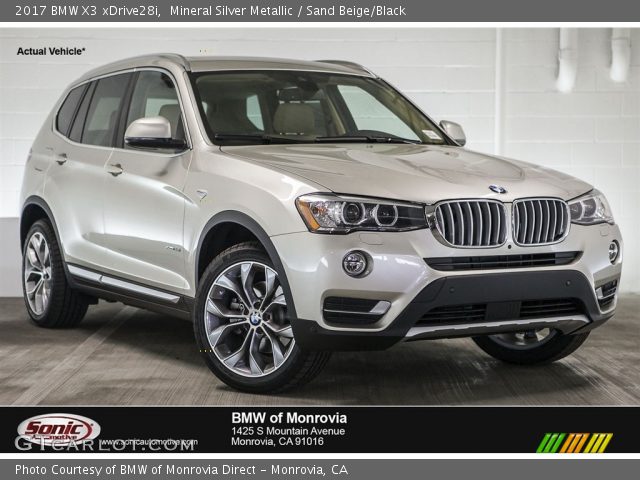 2017 BMW X3 xDrive28i in Mineral Silver Metallic