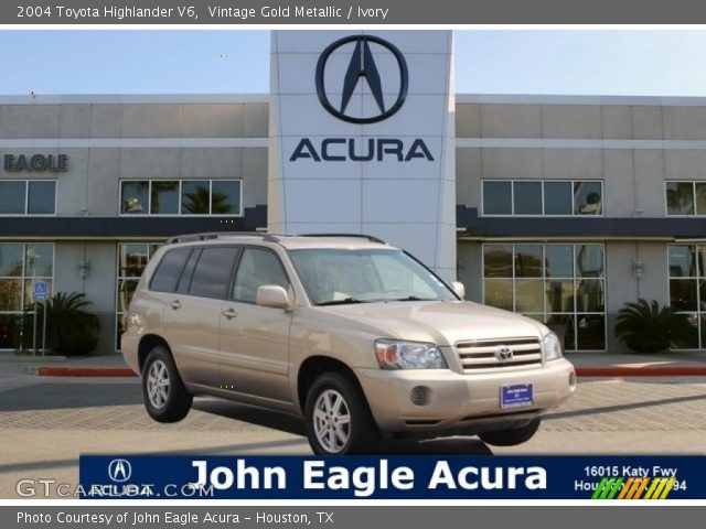 2004 Toyota Highlander V6 in Vintage Gold Metallic
