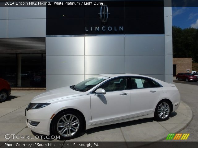 2014 Lincoln MKZ Hybrid in White Platinum