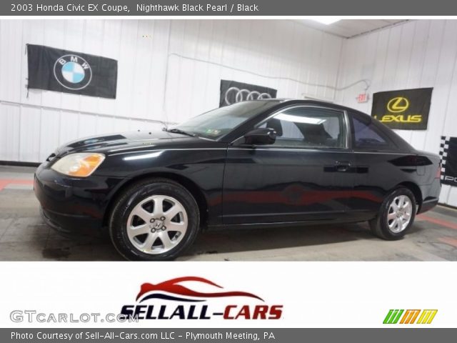 2003 Honda Civic EX Coupe in Nighthawk Black Pearl