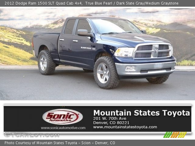 2012 Dodge Ram 1500 SLT Quad Cab 4x4 in True Blue Pearl