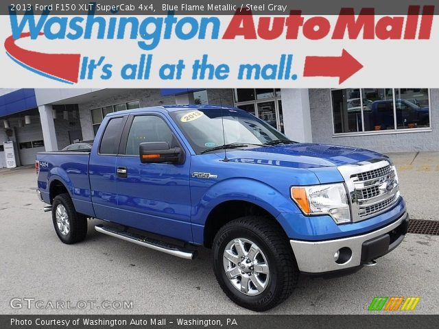 2013 Ford F150 XLT SuperCab 4x4 in Blue Flame Metallic