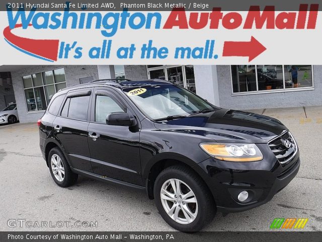 2011 Hyundai Santa Fe Limited AWD in Phantom Black Metallic