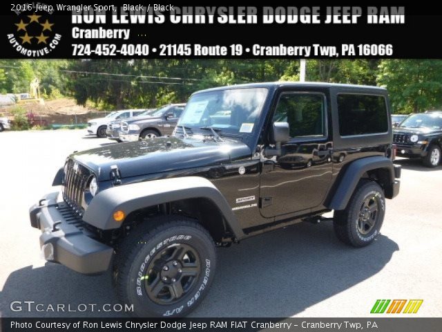 2016 Jeep Wrangler Sport in Black