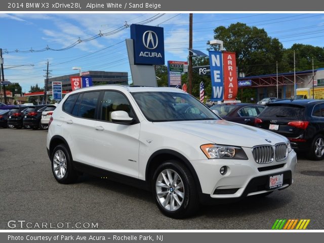 2014 BMW X3 xDrive28i in Alpine White