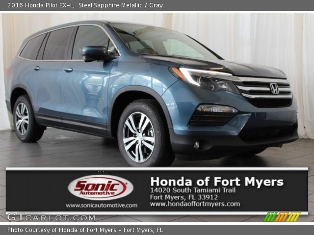 2016 Honda Pilot EX-L in Steel Sapphire Metallic