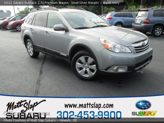 2011 Subaru Outback 2.5i Premium Wagon in Steel Silver Metallic