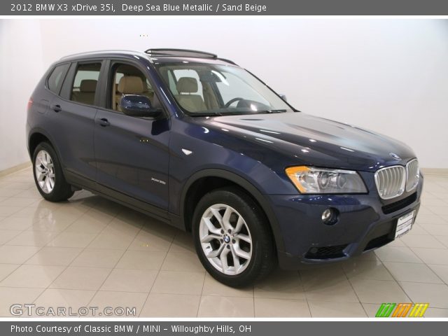 2012 BMW X3 xDrive 35i in Deep Sea Blue Metallic