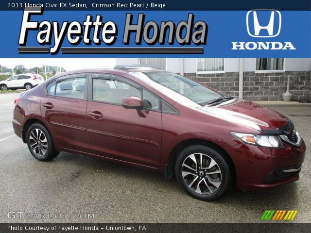 2013 Honda Civic EX Sedan in Crimson Red Pearl