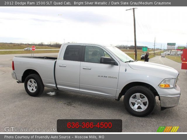 2012 Dodge Ram 1500 SLT Quad Cab in Bright Silver Metallic
