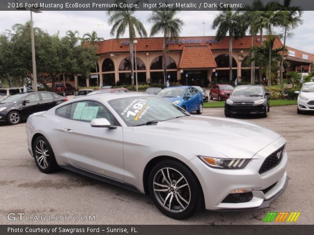 2016 Ford Mustang EcoBoost Premium Coupe in Ingot Silver Metallic