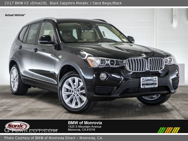 2017 BMW X3 xDrive28i in Black Sapphire Metallic
