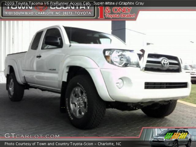 2009 Toyota Tacoma V6 PreRunner Access Cab in Super White
