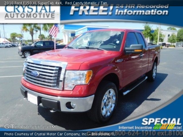 2010 Ford F150 XL SuperCab 4x4 in Red Candy Metallic