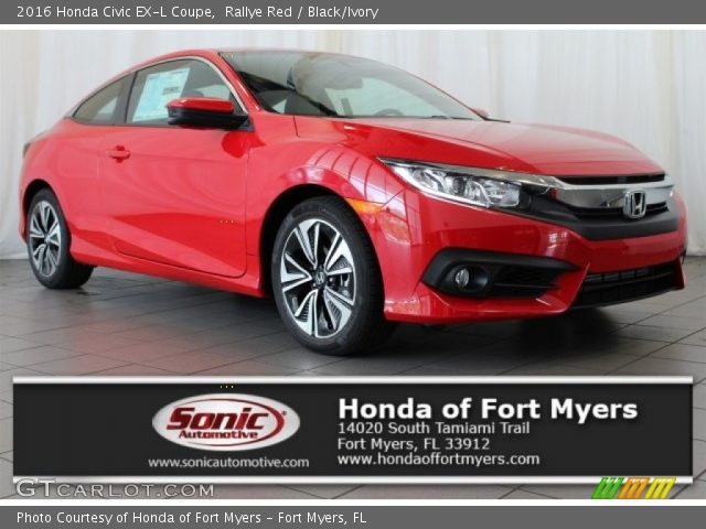 2016 Honda Civic EX-L Coupe in Rallye Red