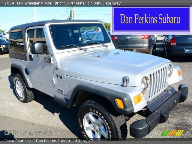 2004 Jeep Wrangler X 4x4 in Bright Silver Metallic