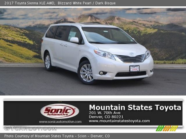 2017 Toyota Sienna XLE AWD in Blizzard White Pearl