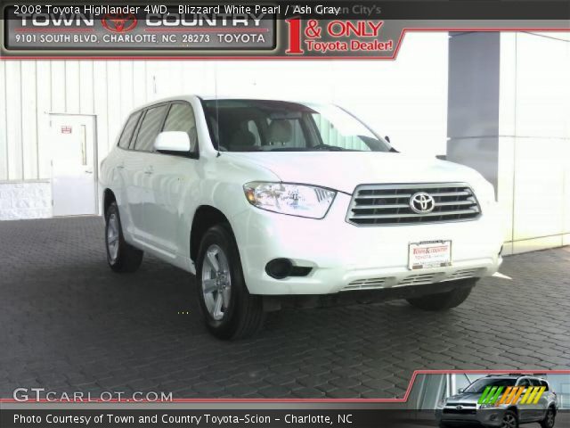 2008 Toyota Highlander 4WD in Blizzard White Pearl