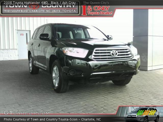 2008 Toyota Highlander 4WD in Black