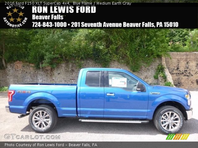 2016 Ford F150 XLT SuperCab 4x4 in Blue Flame