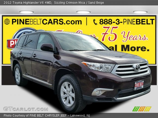 2012 Toyota Highlander V6 4WD in Sizzling Crimson Mica