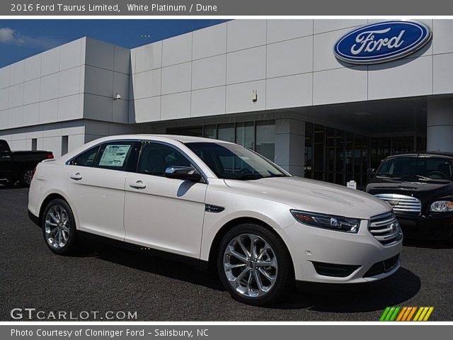 2016 Ford Taurus Limited in White Platinum