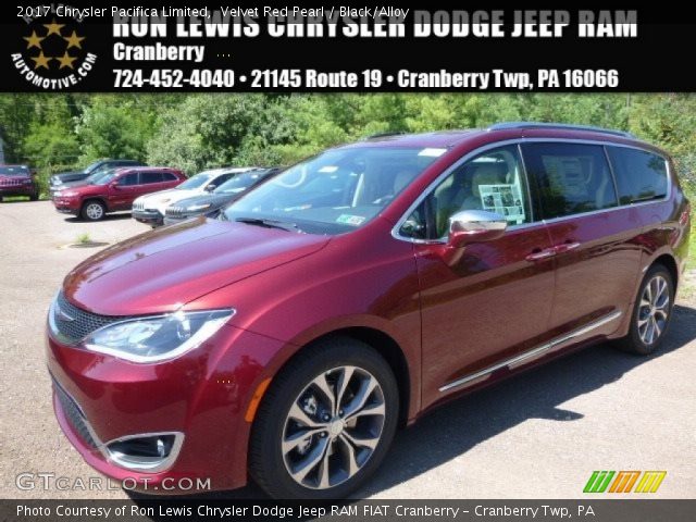 2017 Chrysler Pacifica Limited in Velvet Red Pearl