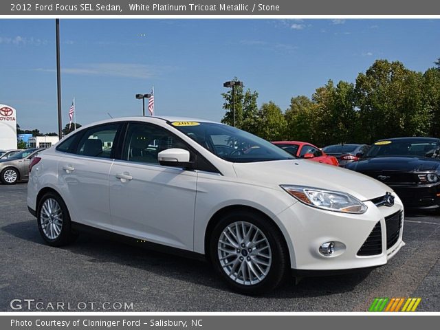2012 Ford Focus SEL Sedan in White Platinum Tricoat Metallic