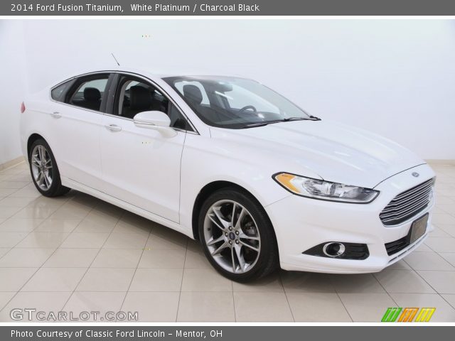 2014 Ford Fusion Titanium in White Platinum