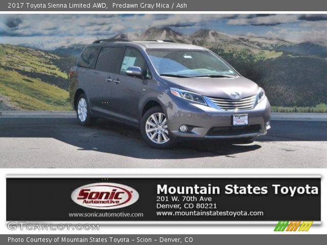 2017 Toyota Sienna Limited AWD in Predawn Gray Mica