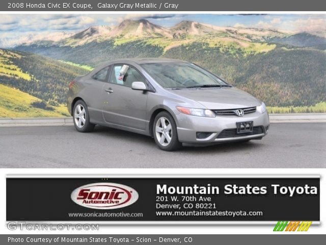 2008 Honda Civic EX Coupe in Galaxy Gray Metallic